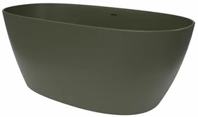 Voľne stojaca vaňa SAT Aula 160x78,7 cm liaty mramor ľavá aj pravá zelená zelená SATAULA1600G