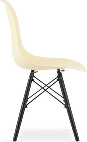 Set jedálenských stoličiek OSAKA krémové (čierne nohy) 4ks