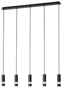 Eglo 39706 - LED Luster na lanku BERNABETA 5xGU10/4,6W/230V čierna