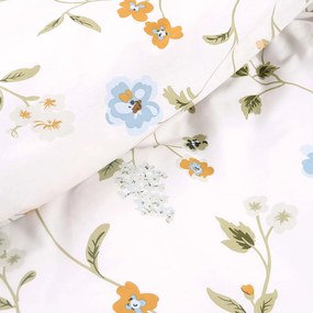 BAVLNENÉ OBLIEČKY COTTONLOVE 200X220 CM, 2KS 70X80 CM KVETY