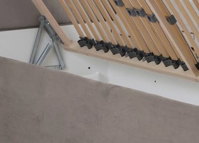 Posteľ Morty 180x200 cm, béžová látka, bez matracov