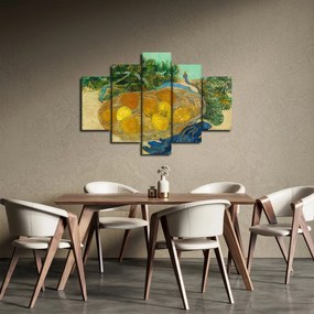Obraz - Vincent van Gogh, Still Life of  Oranges and Lemons with  Blue Gloves, reprodukcia (150x105 cm)