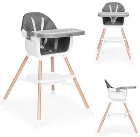 Detská jedálenská stolička 2v1 s nastaviteľným pultíkom zelená