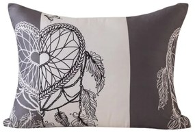 Obliečka na vankúš z mikrovlákna TIRSO 70x90 cm, sivo-biely