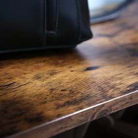 Botník, 4-úrovňový stojan pre obuv, rustikálny hnedý
