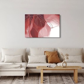 Obraz - Červená abstraktná kvetina N⁰1 (90x60 cm)