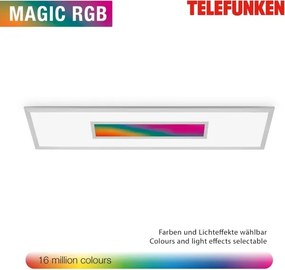 LED RGBW stmievateľný panel LED/20W/230V strieborný + diaľkové ovládanie