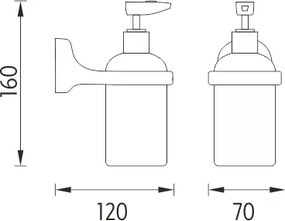 Nimco Dávkovač tekutého mydla, pumpička plast MONOLIT - MO 4031C-P-26