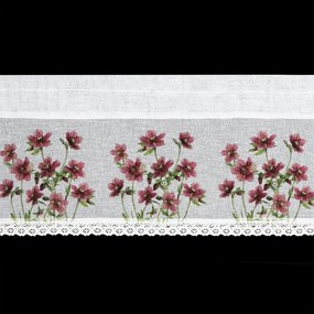 ZÁCLONA ISA NA PÁSKE 150X30 CM BORDOVÁ