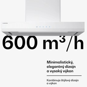 Klarstein Velaire digestor, Elegantný, minimalistický, výkonný, Energetická trieda A++, 600 m³/h, 60 cm