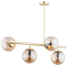 Luster na tyči LUNGO 4xE14/10W/230V zlatá