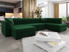 Veľká sedačka do obývačky Valdero, Dostupné poťahy: Magic Velvet 2225, Strana: Ľavá - U