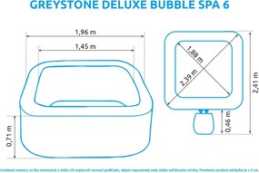 Intex | Vírivý bazén Pure Spa Greystone Deluxe Bubble Spa 6 NP | 11400295