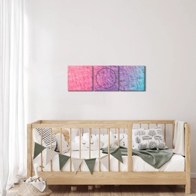 Obraz farebné textúry (s hodinami) (90x30 cm)