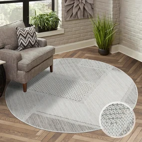 Dekorstudio Moderný okrúhly koberec LINDO 8877 - zelený Priemer koberca: 200cm