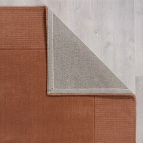 Flair Rugs koberce Kusový ručne tkaný koberec Tuscany Textured Wool Border Orange - 120x170 cm