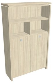 Vysoká šatníková skriňa Verno 128 x 46 x 210 cm, s regálom, agát
