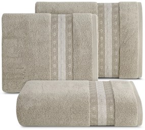 BAVLNENÝ UTERÁK MALIKA SADA 3KS 70X140 CM BÉŽOVÁ