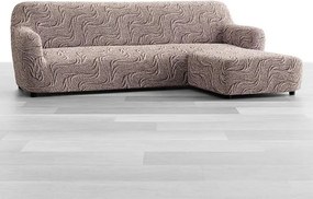 Bielastické poťahy BRILLANTE hnedé sedačka s otomanom vpravo (š. 170 - 300 cm)