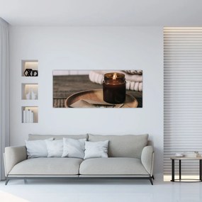 Obraz - Horiaca sviečka (120x50 cm)