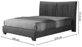 Manželská posteľ 160 cm Batam 160 (s roštom) (sivá). Vlastná spoľahlivá doprava až k Vám domov. 1098909