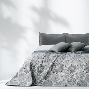 Obojstranný prehoz z mikrovlákna DecoKing Brigha bielo-sivý