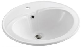 Aqualine Aqualine, keramické umývadlo na zapustenie 55x48x19 cm, keramika, biela, 55481