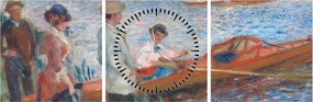 Obraz - Auguste Renoir, Oarsmen at Chatou, reprodukcia (s hodinami) (90x30 cm)