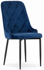 Zamatová stolička Dublin modrá