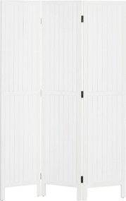 HOMCOM 3-panelový sklápací paravan 120x1.8x170 cm Súkromný oddelovač s rustikálnym štýlom pre kanceláriu, spálňu, obývačku - Biela | Aosom