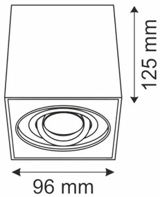 Bodové svietidlo HADAR Q1 1xGU10/10W/230V čierna