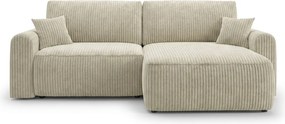 Rozkladacia obojstranná sedacia súprava do L NORDEN TILIA 250x140 cm, krémová