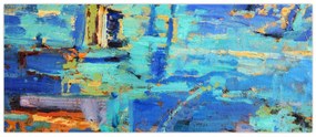 Obraz - Abstraktné olejomaľba (120x50 cm)