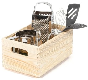 Úložný box z borovicového dreva Compactor Custom, 30 × 20 × 14 cm