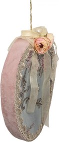 Easter Pendant Egg 21x4x30 Cm Blue Textile On Plastic - 21*4*30 cm