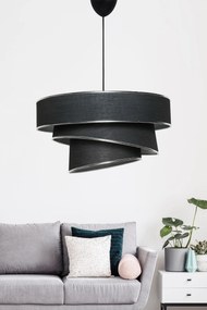 Závesná lampa, Couper - Black, Silver