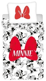JERRY FABRICS Obliečky Minnie Red Bow Bavlna 140/200, 70/90 cm