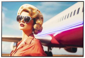 LED Jetset Pose Lady obraz viacfarebný 120x80 cm