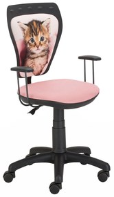 Stolička Ministyle čierna - Pink Cat