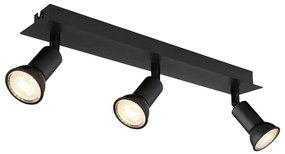 Globo 57998-3 - Bodové svietidlo DREW 3xGU10/35W/230V čierna