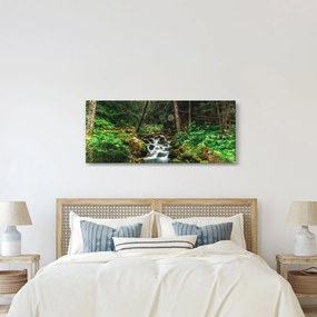 Obraz potoka v lese (120x50 cm)