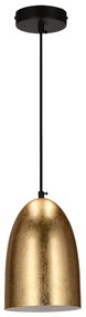 Candellux ICARO Luster lamp black 1X40W E27 golden lampshade 31-09623