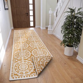 NORTHRUGS - Hanse Home koberce Behúň Twin Supreme 105791 Ochre – na von aj na doma - 80x350 cm