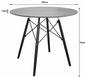 TRENDIE Jedálenský stôl EDDIE 100 cm dub