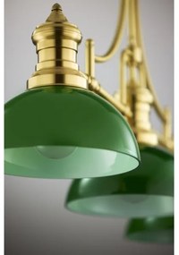 Jupiter 2074 - Luster na tyči PLATINO 3xE27/15W/230V zelená/zlatá