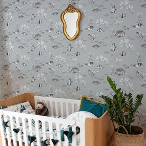 Tapeta čiernobielej rybičky 280x50 cm