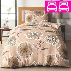 Bavlnené obliečky Homa RENA FLEURS 4-dielna sada 140x200 cm