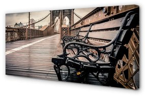 Obraz na plátne most bench 120x60 cm