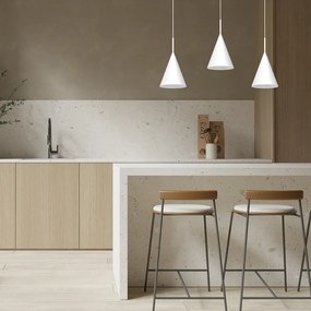 Závesné svietidlo Capital, 1x biele kovové tienidlo, (fi 17cm), w