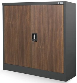 Kancelárska skriňa Beata kovová antracit/orech